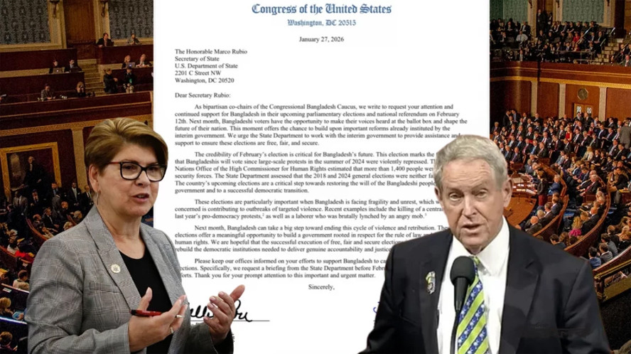 বাংলাদেশে সুষ্ঠু নির্বাচন করতে মার্কিন কংগ্রেসম্যানদের চিঠি