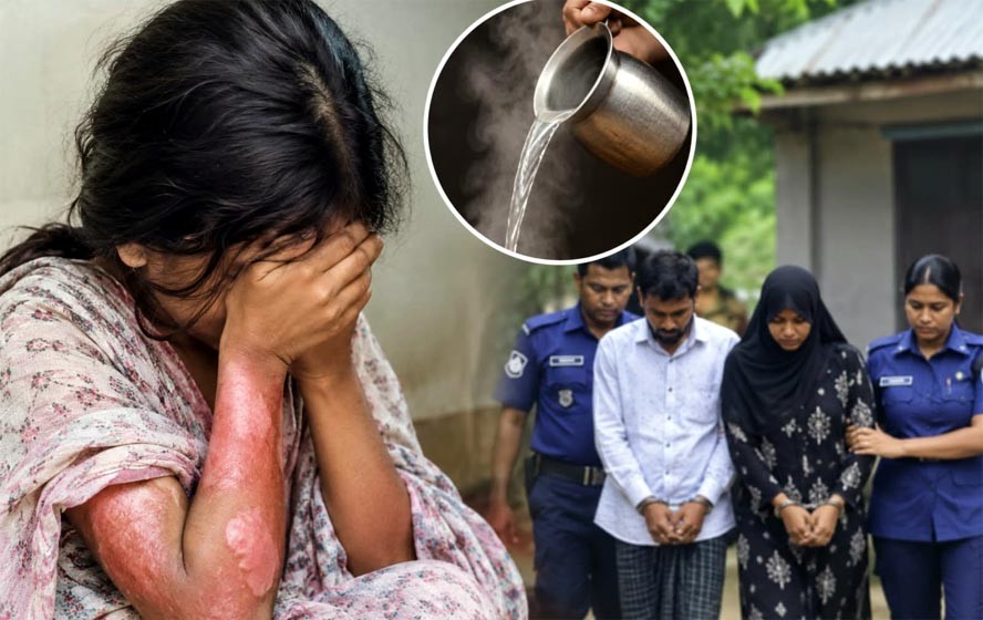 জমি বিরোধের জেরে কিশোরীর শরীরে গরম পানি ঢালার অভিযোগ, গ্রেপ্তার ২