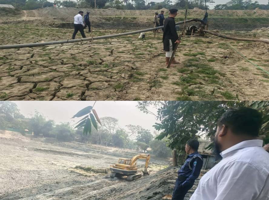 আখাউড়ায় জমি থেকে অবৈধভাবে মাটি কাটায়  কারাদণ্ড ২